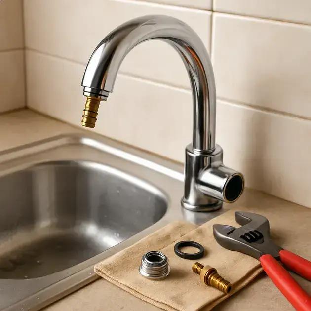 Como consertar vazamento em torneira de cozinha com 15 mm de diâmetro sem trocar a peça