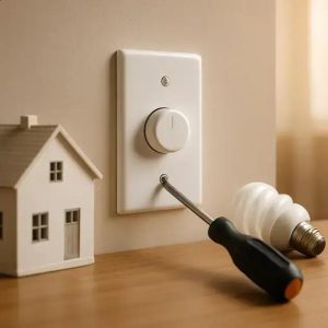 Como instalar interruptor dimmer em ambiente de 10 m² para reduzir consumo