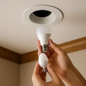 Como substituir lâmpada LED em luminária embutida de teto sem precisar de eletricista
