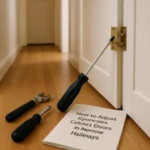 Manual para ajustar portas de armário que rangem em corredores estreitos